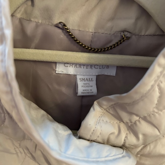 Quilted Jacket Light Weight Beige Size Small - Picture 2 of 3